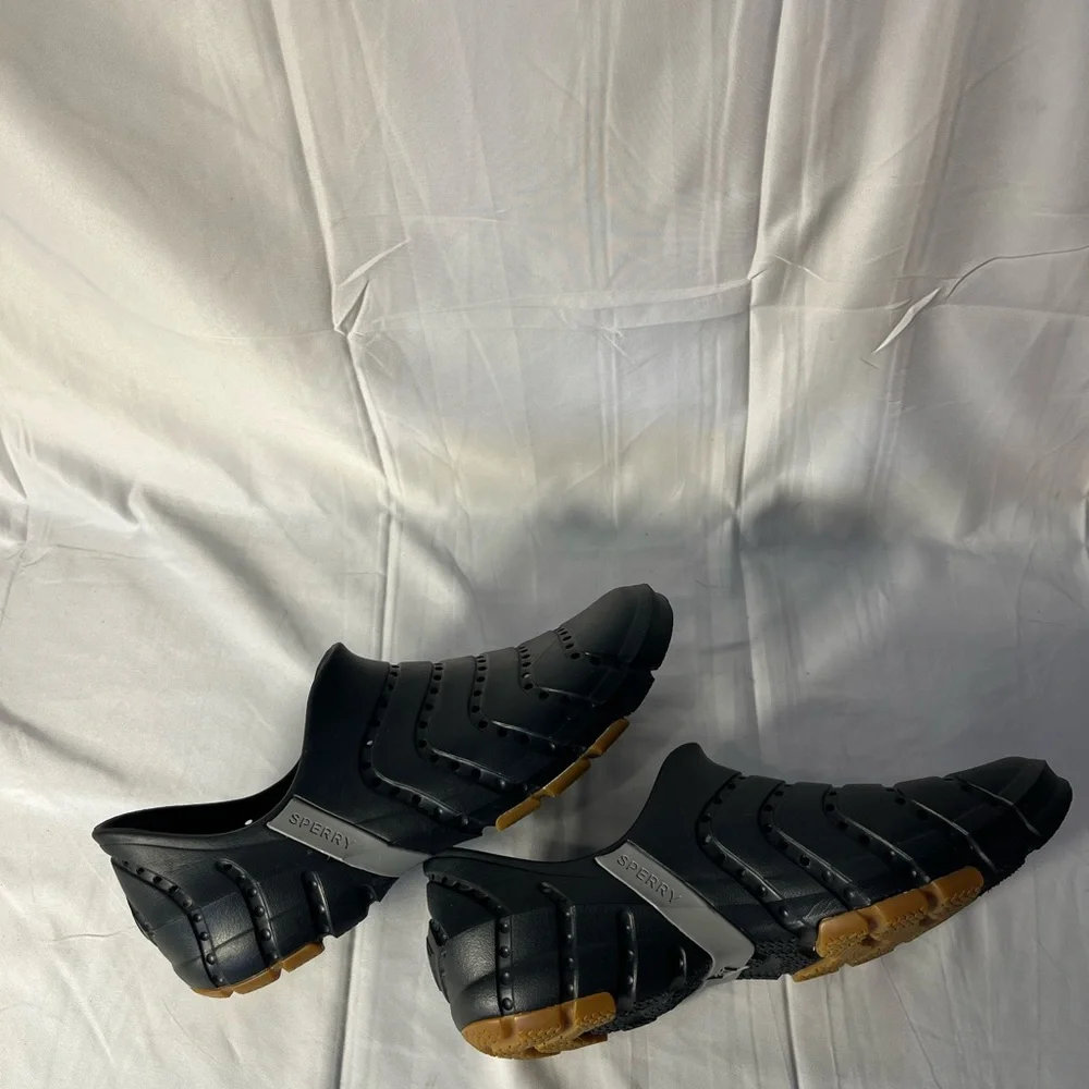 Sperry Top Sider Water Strider( beach ,pool) Black & Grey Slip On Shoe M 7 W 8